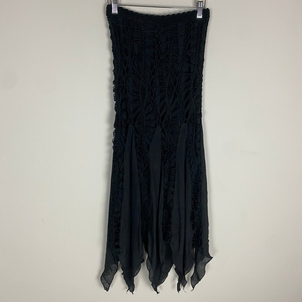 Venus Crochet Skirt Asymmetrical Goth Whimsigoth Steampunk Witchy Dark